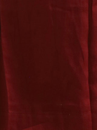 Slate Grey Muslin Kurta Set with Maroon-Gold Zardozi Yoke & Chiffon Dupatta