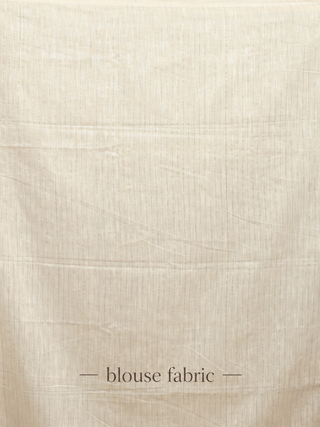 Ivory White Bengal Handloom Muslin Saree with Antique Sequin Embellishments