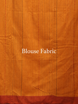 Mustard Yellow Bengal Begumpuri Pure Cotton Handloom Saree with Jamdani Kalakshetra Weaving