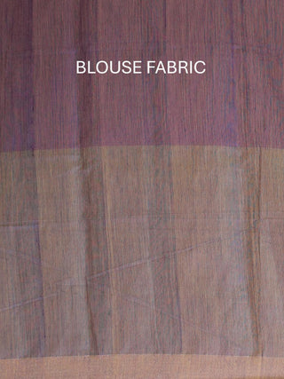Pure Matka Silk Saree With Three-Tone Green Body And Blue Muslin Pallu With Paisleys