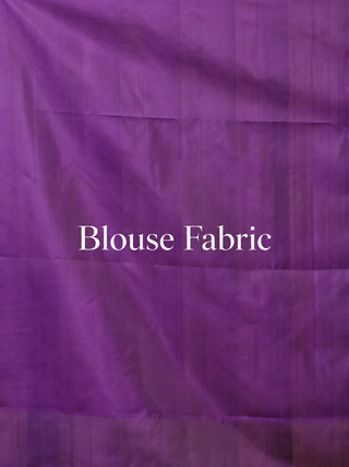 Silver Mauve and Royal Purple Pure Kanchipuram Soft Silk Saree