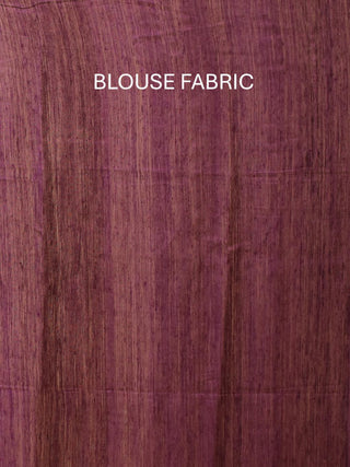 Purple Pure Washed Matka Silk Saree With Wavy Woven Pattern On Border And Pallu