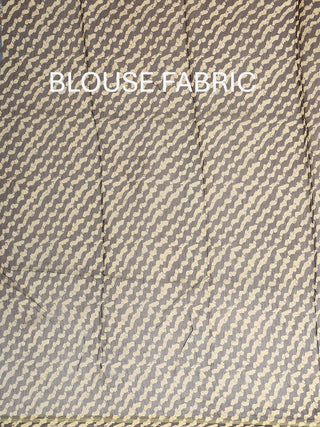 Indigo Blue Chanderi Silk Saree With Multi-Coloured Ajrakh Print