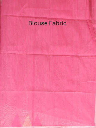 Dark Pink Pure Cotton Hand Woven Dhakai Jamdani Saree With Blouse Piece