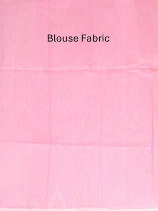 Lotus Pink Pure Cotton Hand Woven Dhakai Jamdani Saree With Blouse Piece