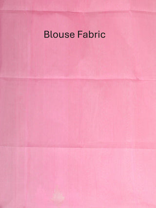 Baby Pink Pure Cotton Hand Woven Dhakai Jamdani Saree With Blouse Piece