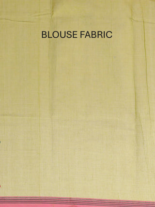 Olive Green Fulia Handloom Mul Cotton Saree With Pink Piping Border And Multicolour Jamdani Butis