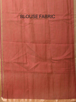 Brown Bengal Handloom Cotton Silk Saree With Temple Border And Pallu