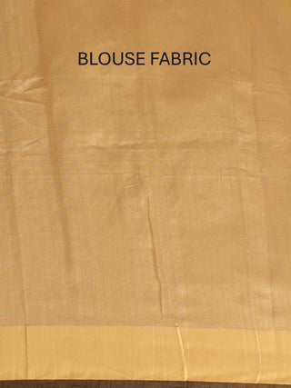 Red Bengal Handloom Cotton Silk Saree With Temple Border And Golden Jamdani Pallu