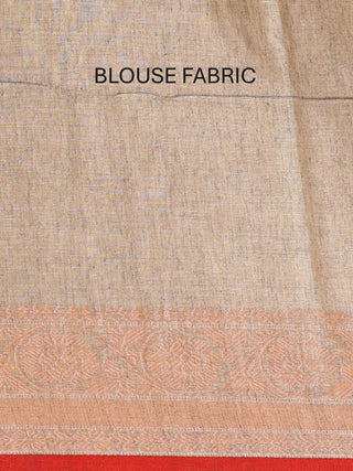 Grey Bengal Handloom Khadi Cotton Banarasi Saree