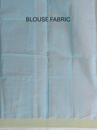 Sky Blue Semi Matka Muslin Bengal Handloom Saree
