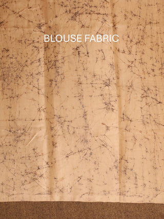Beige Base Khadi Silk Saree with Multicoloured Hand Batik