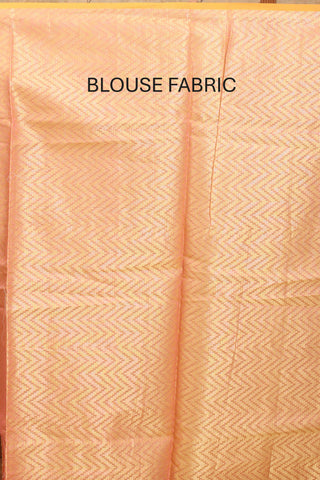 Sunset Pink Supernet Banarasi With Multicolour Weaves