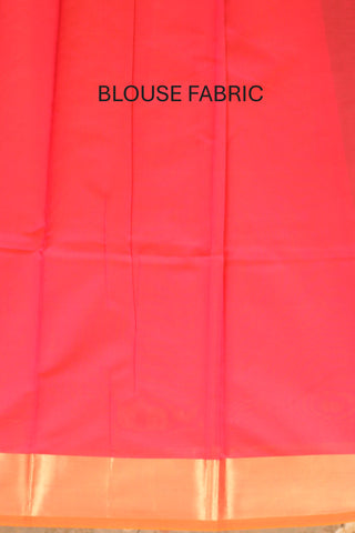 Sunset Pink Mercerised Cotton Banarasi With Grand Pallu