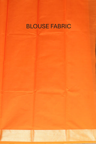 Orange Mercerised Cotton Banarasi With Grand Pallu