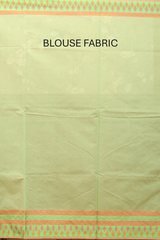 Dark Peach-Pistachio Green Supernet Banarasi