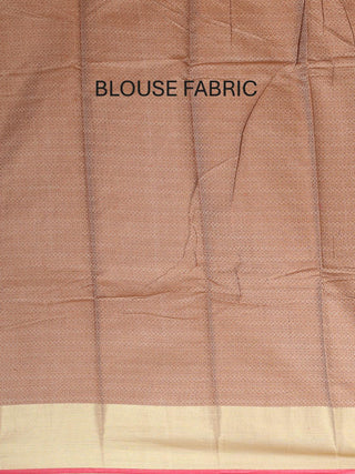 Light Beige Mercerised Cotton Banarasi With Floral Jaal