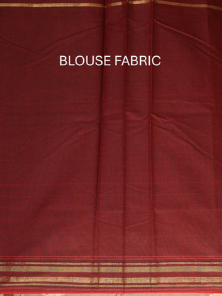 Red Mercerised Cotton Banarasi With Jamdani Inspired Weaves