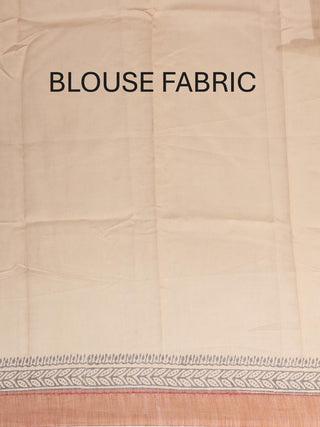 Black and Beige Bagru Printed Chanderi Silk Saree