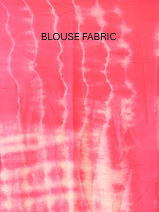 Fuchsia Colour Trendy Patli Pallu Chinnon Saree With Hand Painting And Shibori