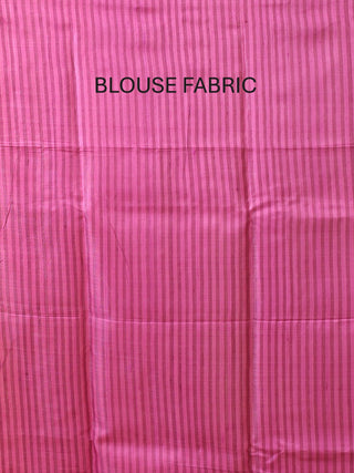 Purple Handloom Pure Kosa Silk Saree with Woven Temples