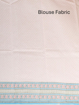White Chanderi Silk Saree And