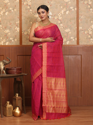 Magenta Coimbatore Pure Cotton Saree
