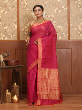 Magenta Coimbatore Pure Cotton Saree
