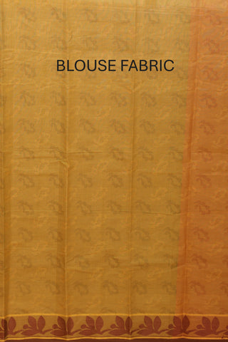 Mustard Yellow Coimbatore Pure Cotton Saree