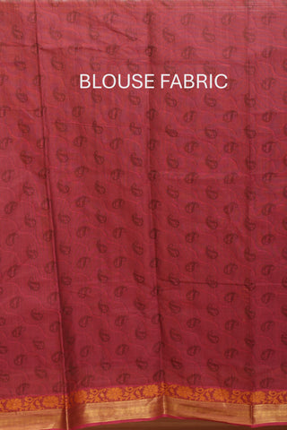 Dark Magenta Coimbatore Pure Cotton Saree