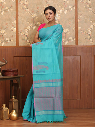 Sky Blue Coimbatore Pure Cotton Saree