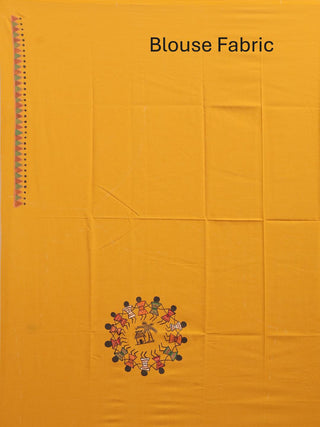 Sandal Colour Chettinad Cotton Saree With Fabric Painting