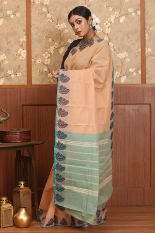 Sandal Colour Chettinad Cotton Saree