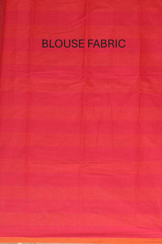 Carmine Red Chettinad Pure Cotton Saree