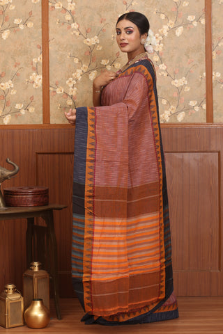 Brown Chettinad Pure Cotton Saree