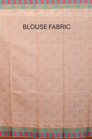 Beige Chettinad Pure Cotton Saree
