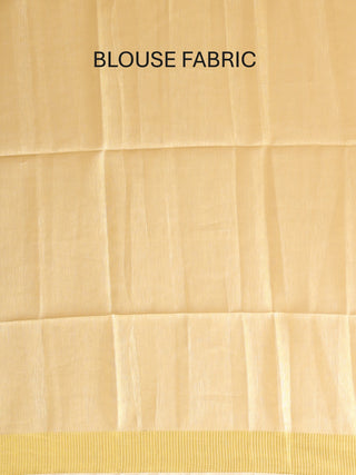 Sunset Pink Tissue Silk Saree with Hand Aari Embroidery & Matte Gold Border