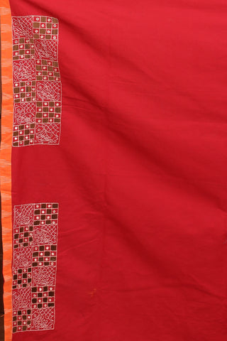 Beige Checked Cotton Saree With Hand Aari Work And Cutwork Border