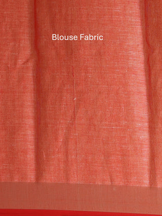 Pink Linen Saree with Machine Embroidery