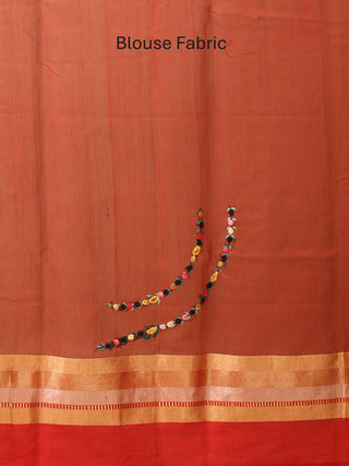Black Chanderi Silk Saree With  Parsi Work Inspired Hand Embroidery