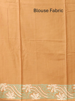 Black And Fawn Colour Pure Jaipur Mul Cotton Saree With Dabu Print