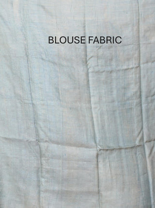 Beige Colour Pure Tussar Silk Srikalahasti Pen Kalamkari Saree