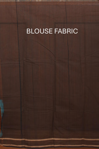 Blue-Black Kanchipuram Pure Cotton Saree