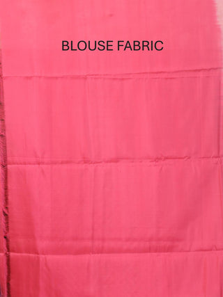Cream and Strawberry Red Pure Kanjivaram Silk Saree