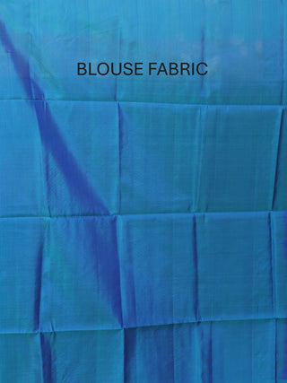 Royal Blue and Turquoise Blue Pure Kanjivaram Silk Saree