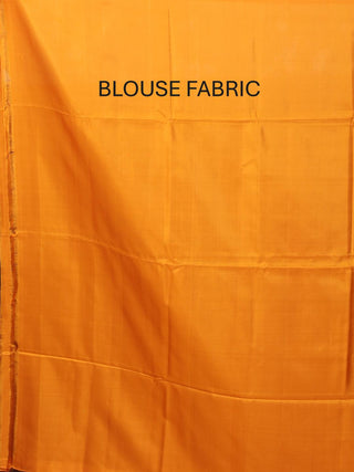 Vermillion Red Body with Orange Pallu Pure Kanjivaram Silk Saree