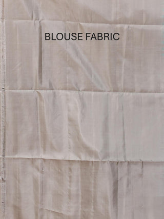 Aqua Blue and Grey Pure Kanjivaram Silk Saree