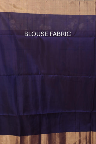 Magenta and Navy Blue Pure Kanjivaram Silk Saree