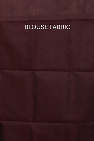 Teal Blue and Wine Pure Kanjivaram Silk Saree