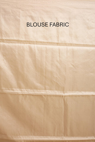 Light Gold Pure Kanjivaram Silk Saree